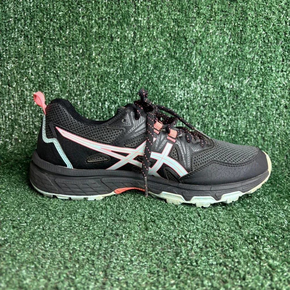 ASICS GEL-Venture 8 Trail Running Athletic Sports Sneakers Black Pink Women Sz 8